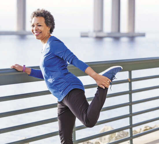 Older Woman Stretching